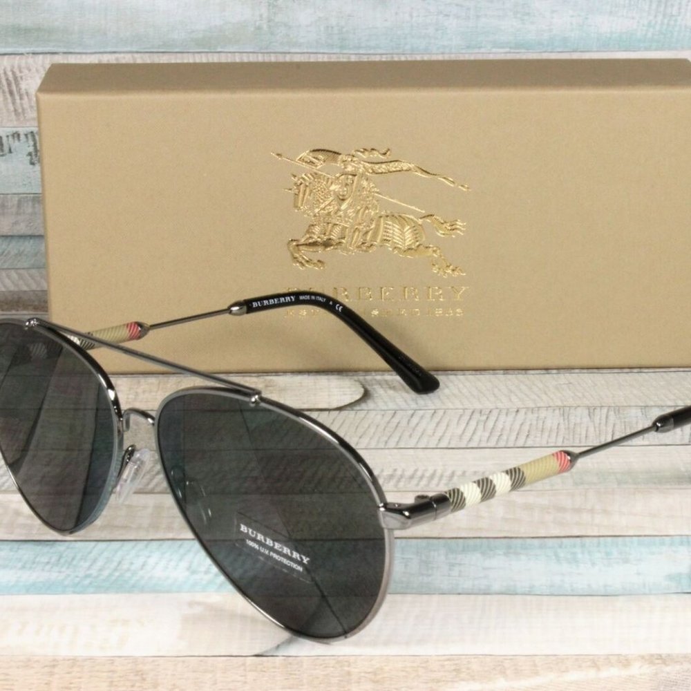 BURBERRY GREY 57MM BURBERRY WOMENS SUNGLASSES